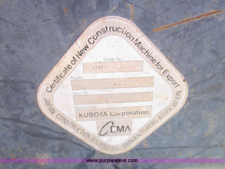 image for item D2277 2002 Kubota KX91-3 mini excavator