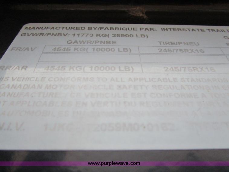 image for item D2284 2008 Interstate G20DT trailer