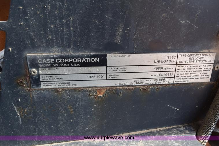 image for item E6124 1997 Case 1845C skid steer