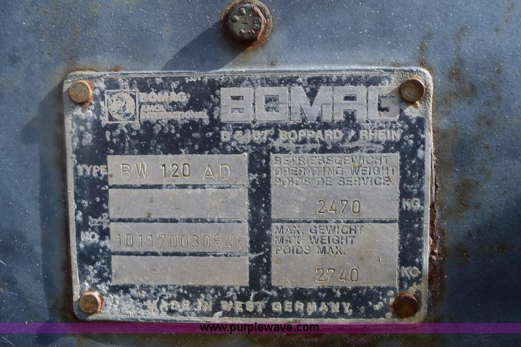 image for item E6126 1990 Bomag BW-120-AD-2 articulated vibratory drum roller