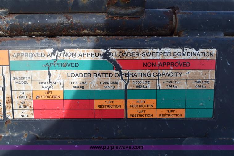 image for item E6127 Bobcat Sweeper 72 skid steer attachment