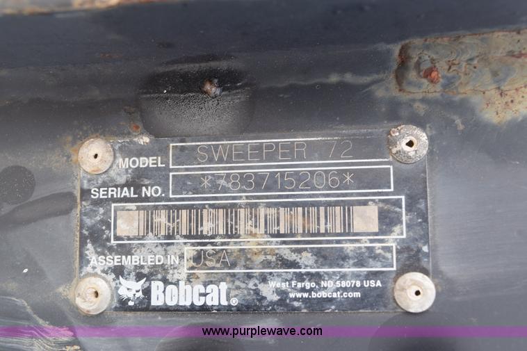 image for item E6127 Bobcat Sweeper 72 skid steer attachment