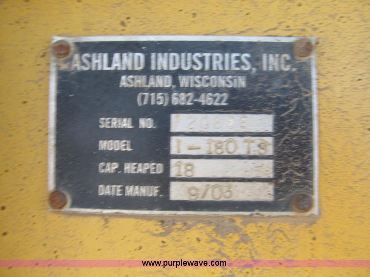 image for item F8956 2003 Ashland 1-180TS scraper