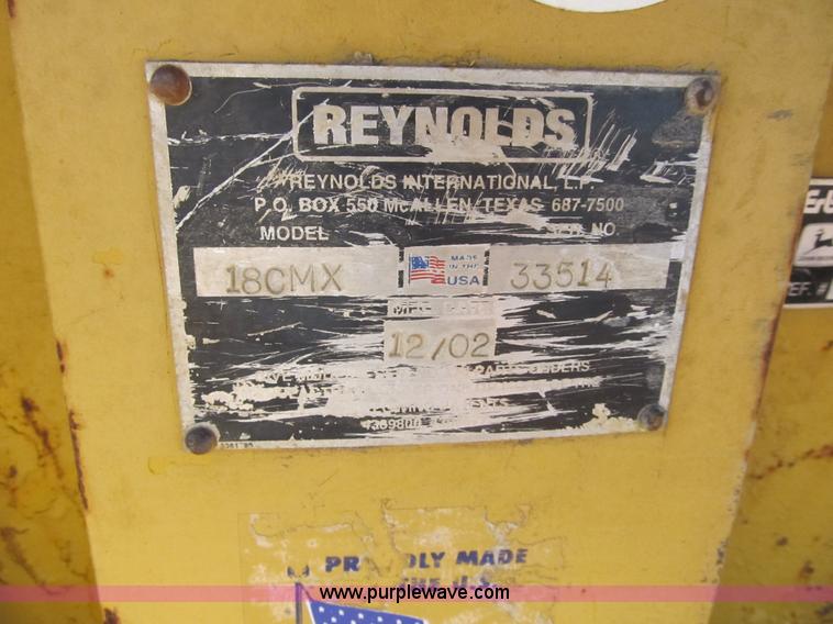 image for item F8960 2002 Reynolds 18 CMX pan scraper