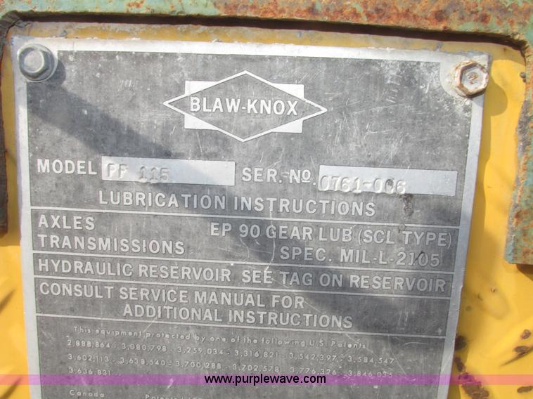 image for item G9795 1978 Blaw Knox PF115 paver