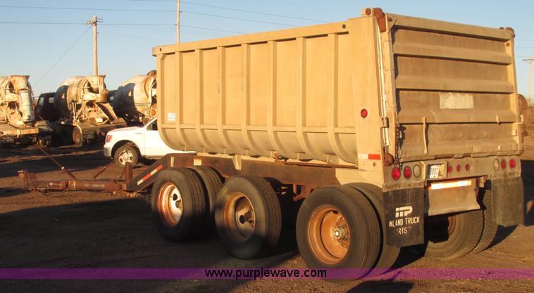 image for item G9811 1990 Cornhusker aluminum triple axle pup dump trailer