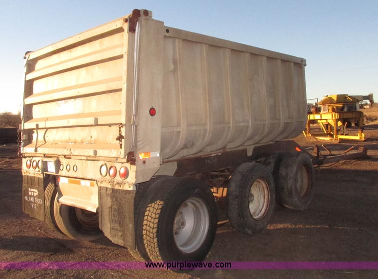 image for item G9811 1990 Cornhusker aluminum triple axle pup dump trailer
