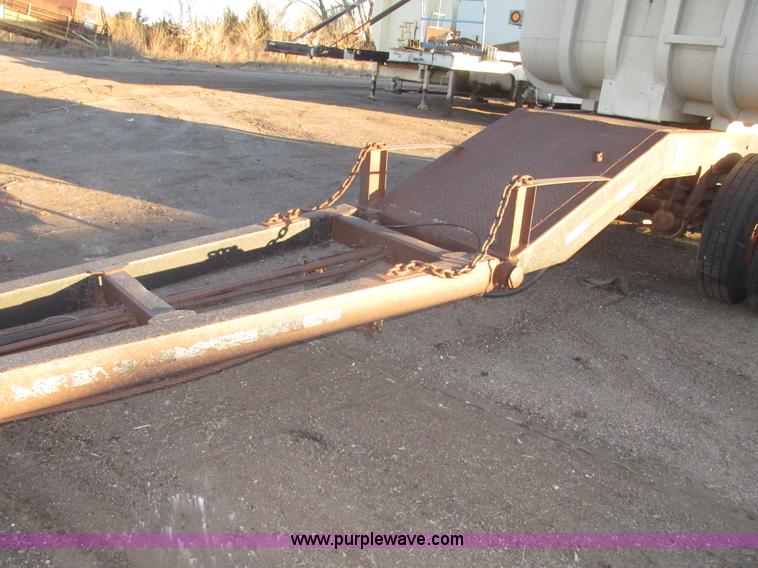 image for item G9811 1990 Cornhusker aluminum triple axle pup dump trailer