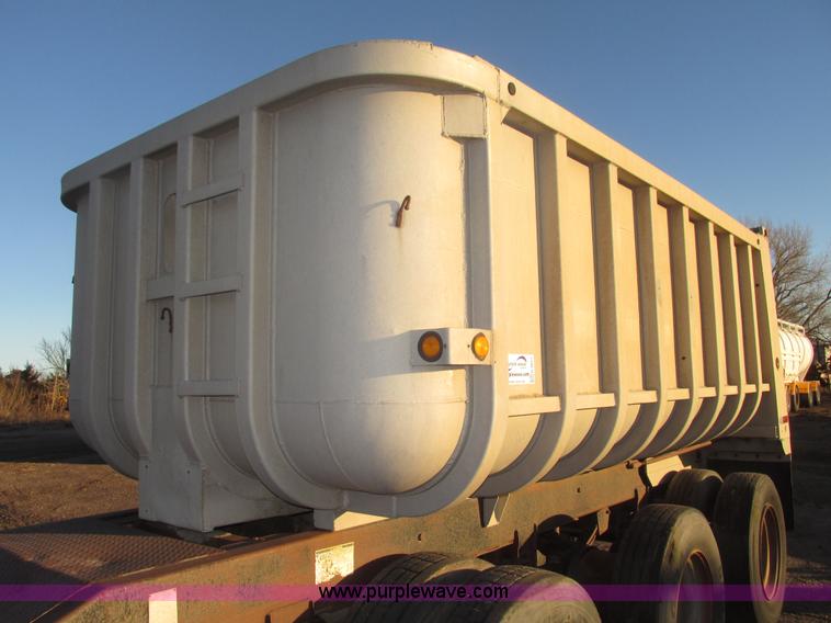 image for item G9811 1990 Cornhusker aluminum triple axle pup dump trailer