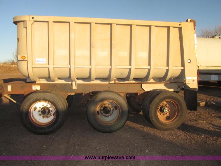 image for item G9811 1990 Cornhusker aluminum triple axle pup dump trailer