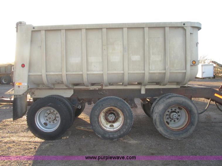 image for item G9811 1990 Cornhusker aluminum triple axle pup dump trailer