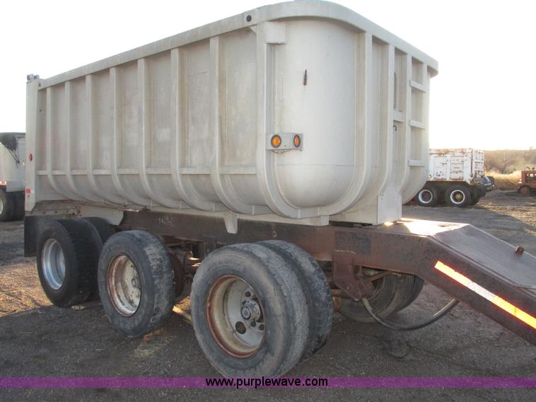 image for item G9811 1990 Cornhusker aluminum triple axle pup dump trailer
