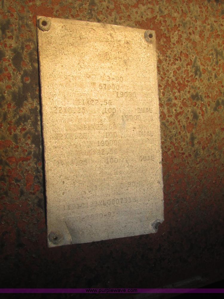 image for item G9811 1990 Cornhusker aluminum triple axle pup dump trailer