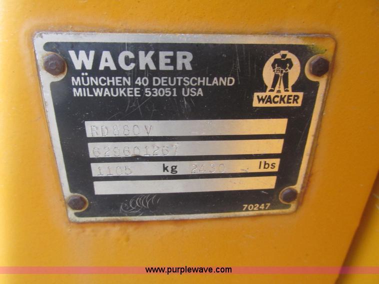 image for item G9816 1991 Wacker RD880 articulated double drum roller