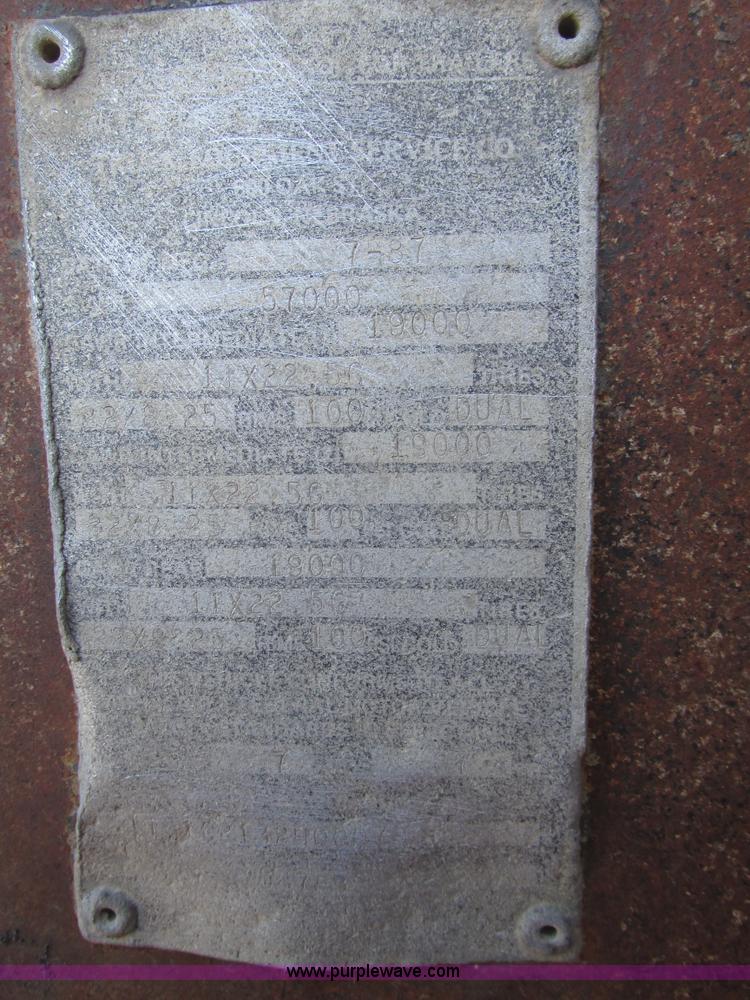 image for item G9818 1987 Ravens triple axle pup dump trailer