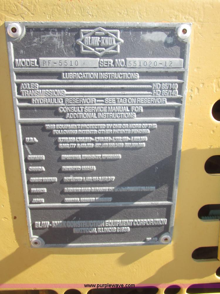 image for item G9824 1997 Blaw-Knox PF-5510 asphalt paver