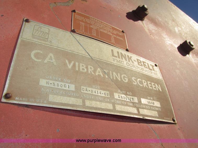 image for item G9828 Link-Belt CA vibrating screen