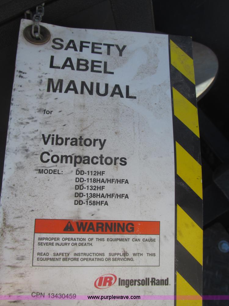 image for item G9837 2005 Ingersoll Rand DD118HFA double drum vibratory roller