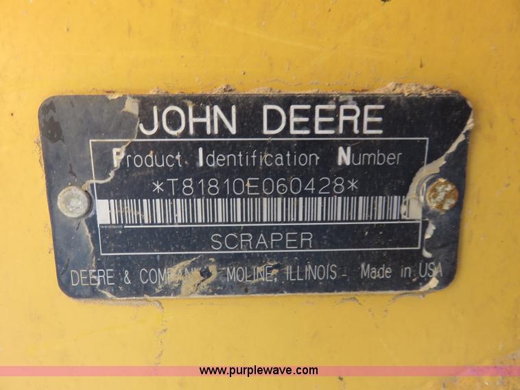 image for item I2429 2006 John Deere 1810E ejection scraper