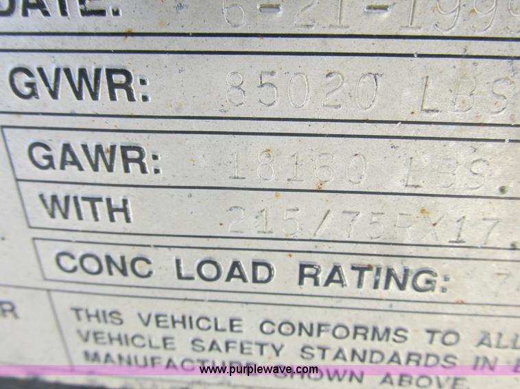 image for item I3806 1999 Trail King TK70P6-433 trailer