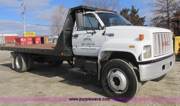 image for item I8769 1991 GMC TopKick flatbed truck