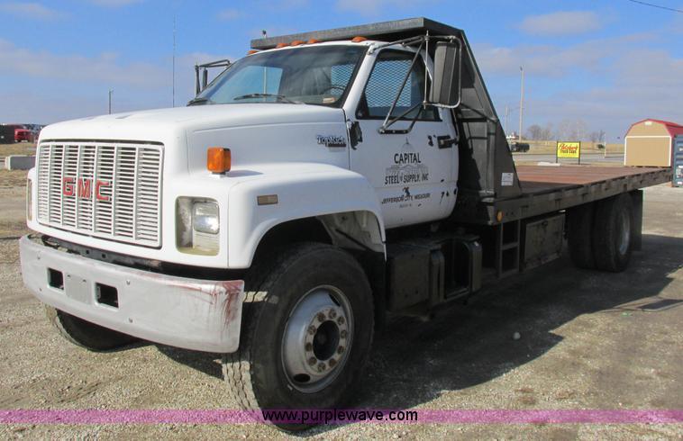 image for item I8769 1991 GMC TopKick flatbed truck