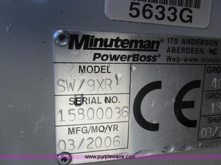 image for item I8804 Minuteman PowerBoss Armadillo SW9XR sweeper