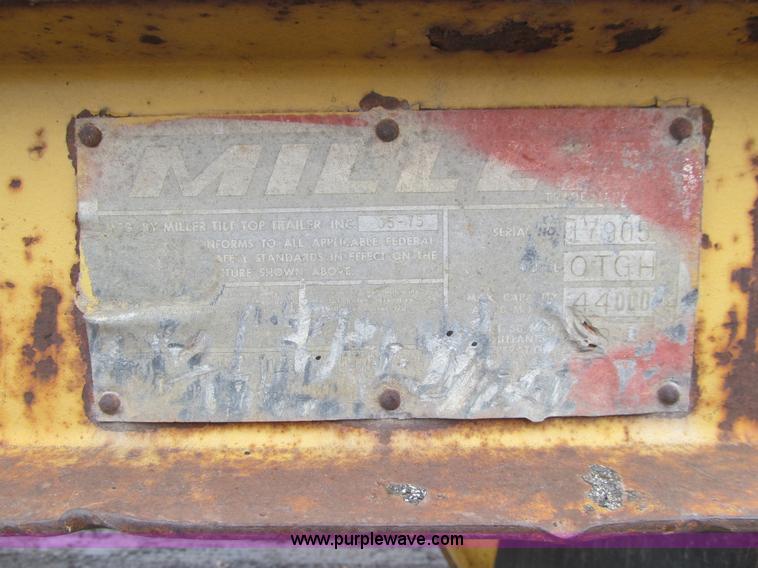 image for item J3326 1975 Miller 0TGH equipment trailer