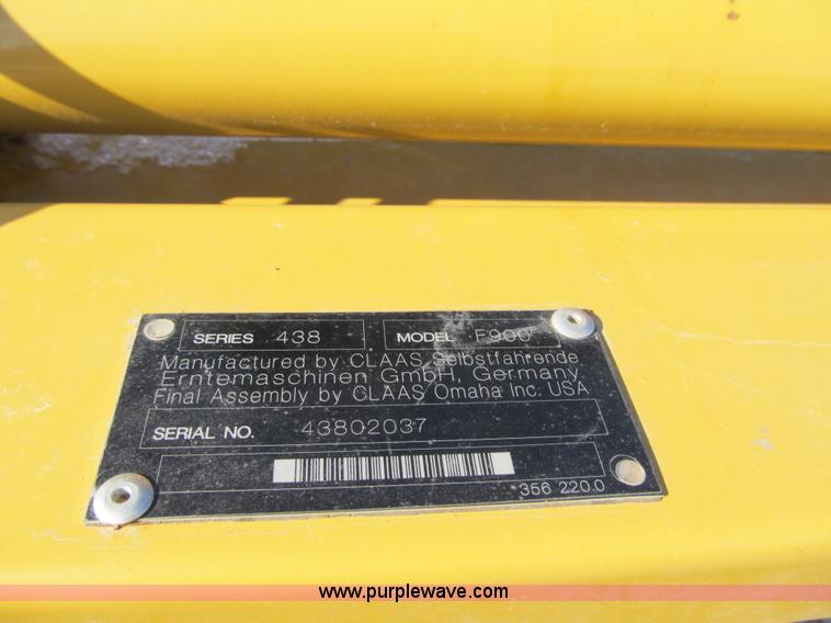 image for item F8934 2011 Lexion Claas F900 flex header