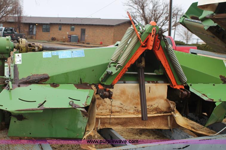 image for item H1630 (2) 2005 Krone disc mower windrowers with shop built trailer