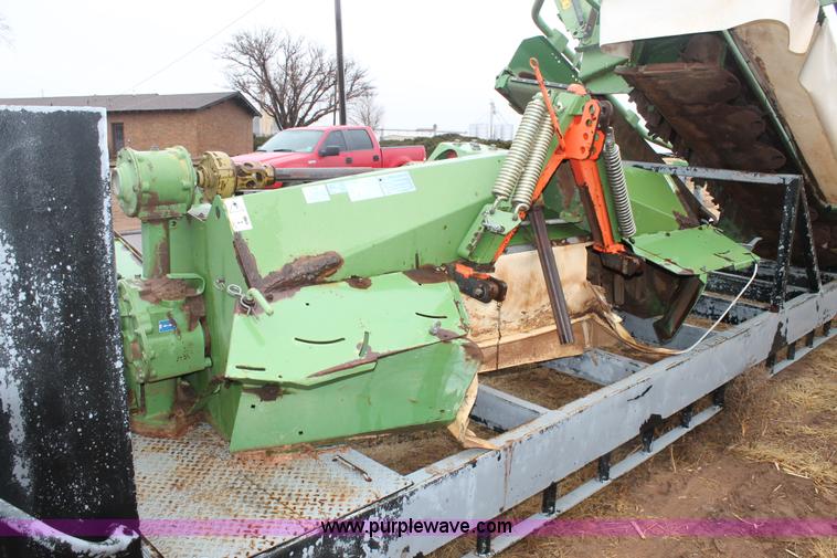 image for item H1630 (2) 2005 Krone disc mower windrowers with shop built trailer