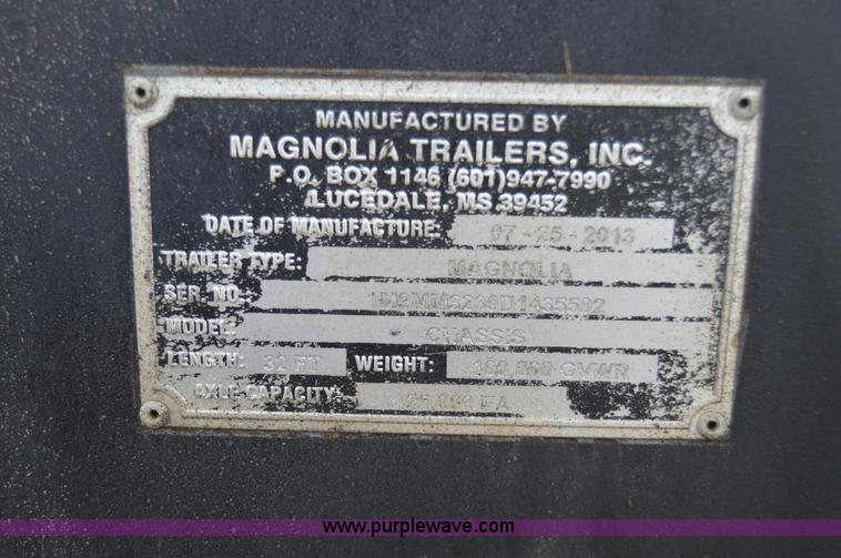 image for item I6865 2013 Magnolia M-3 tender trailer