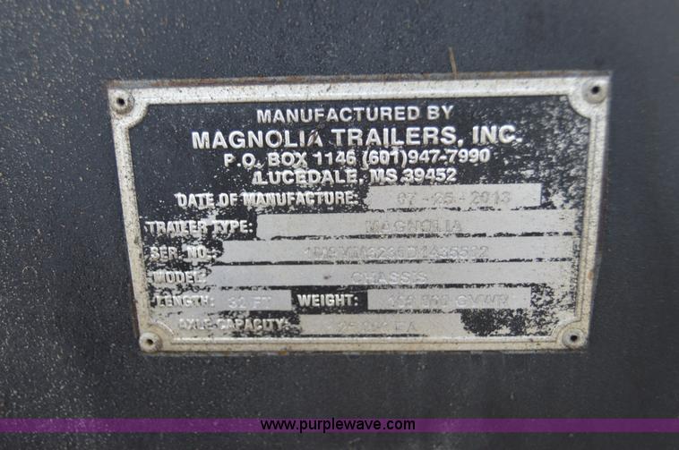 image for item I6865 2013 Magnolia M-3 tender trailer