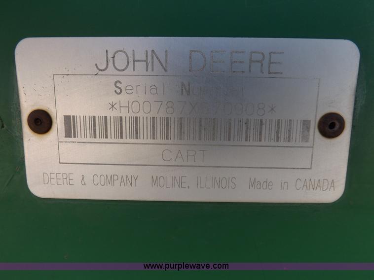 image for item K3127 John Deere air seeder drill and cart