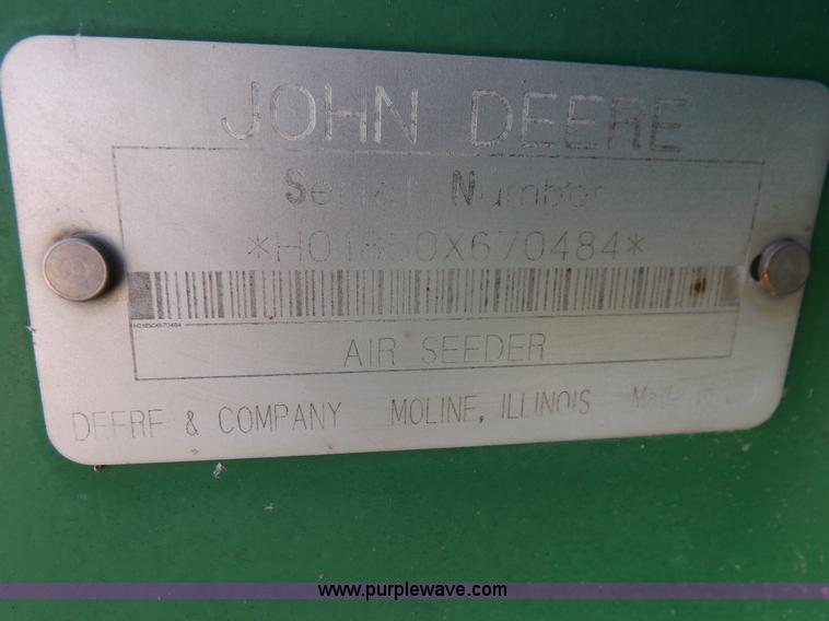 image for item K3127 John Deere air seeder drill and cart