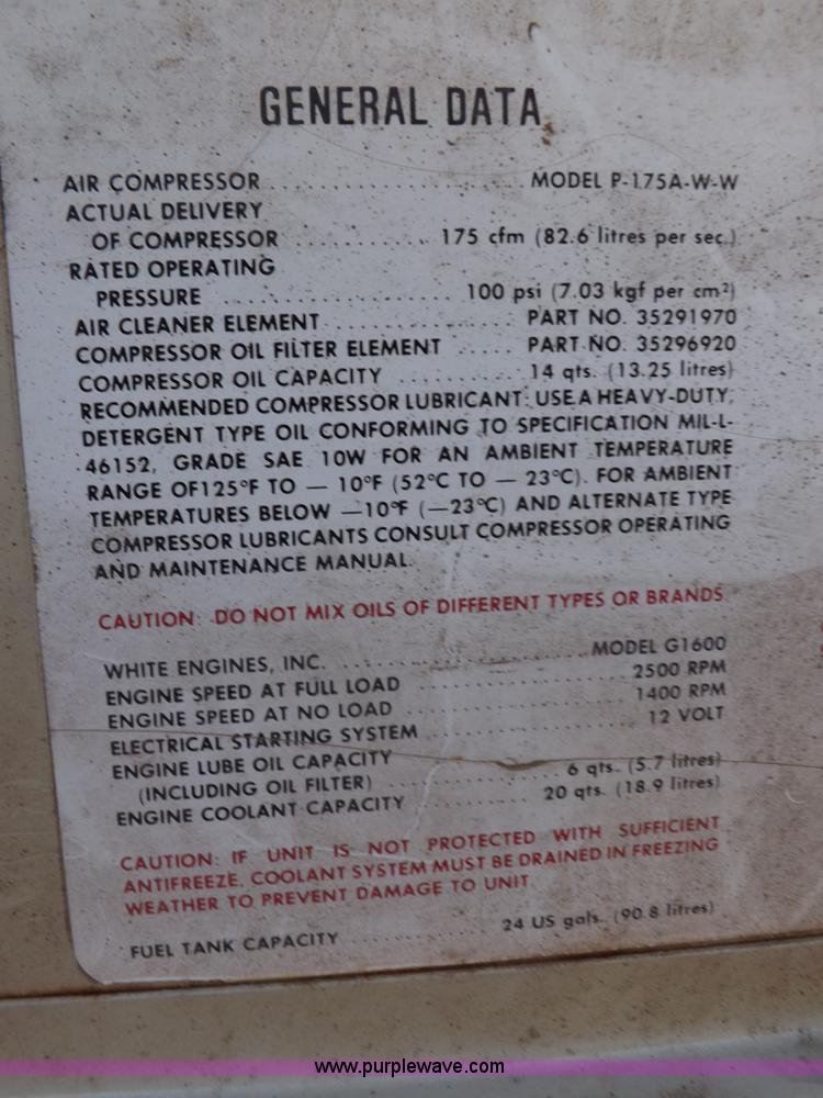 image for item K3134 Ingersoll Rand air compressor