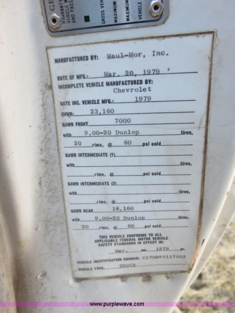 image for item K7210 1979 Chevrolet grain truck