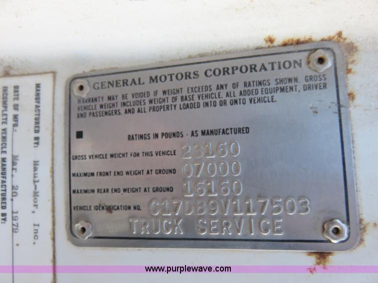 image for item K7210 1979 Chevrolet grain truck