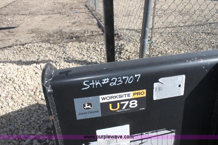 image for item L6518 John Deere Worksite Pro U78HD skid steer bucket