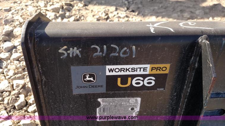 image for item L6519 John Deere Worksite Pro U66 skid steer bucket