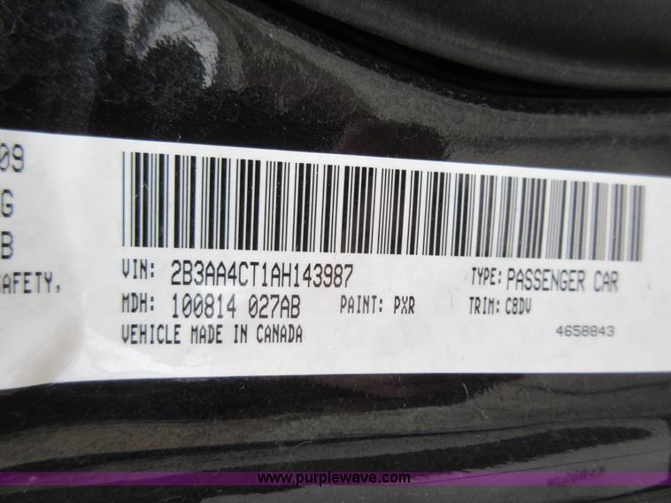 image for item AV9931 2010 Dodge Charger