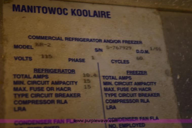 image for item BB9563 Manitowac Koolaire commercial refrigerator