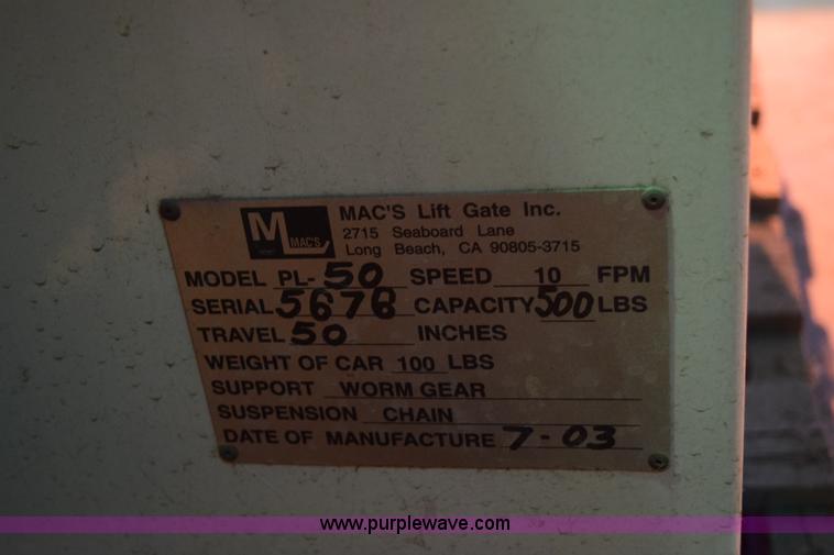 image for item BB9571 Macs lift gate