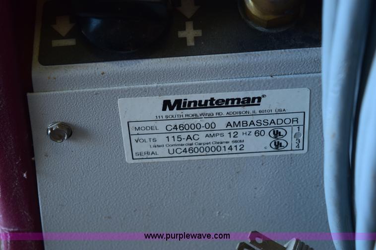 image for item BB9576 (2) Minuteman Ambassador carpet extractors