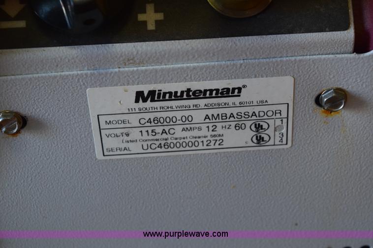 image for item BB9576 (2) Minuteman Ambassador carpet extractors