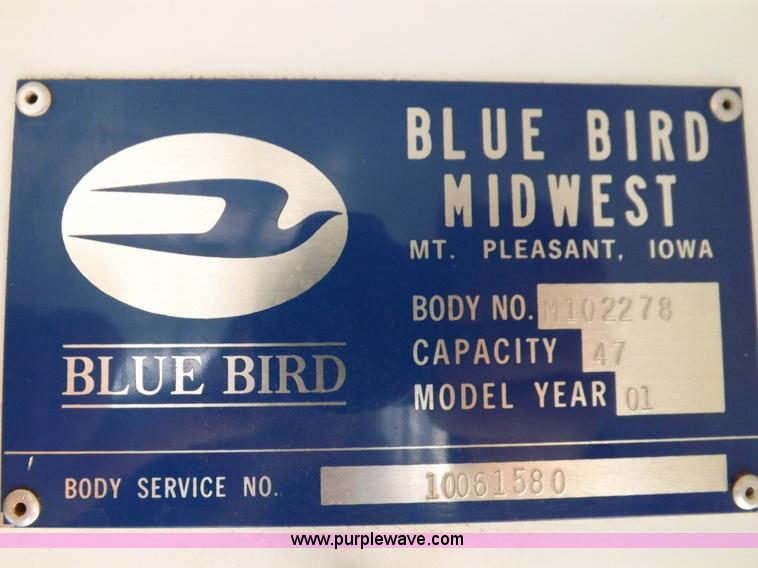 image for item K3116 2001 Chevrolet B7 Blue Bird bus