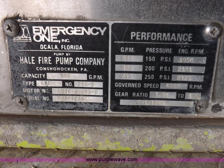 image for item K3133 1980 Ford 700 fire truck