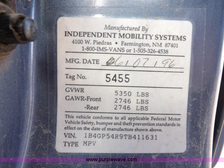 image for item K3150 1996 Dodge Grand Caravan LE