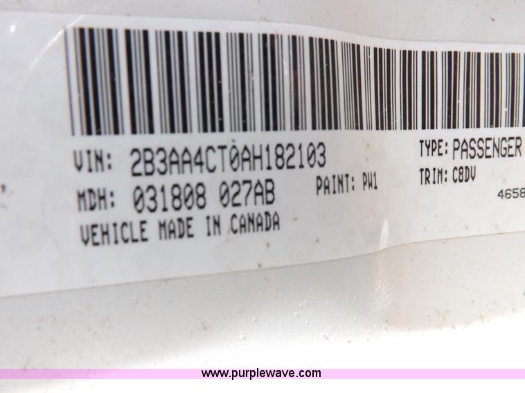 image for item K3169 2010 Dodge Charger