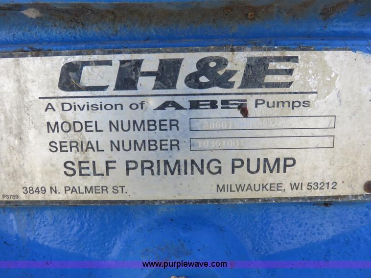 image for item K7190 2003 CH&E 4" self-priming pump